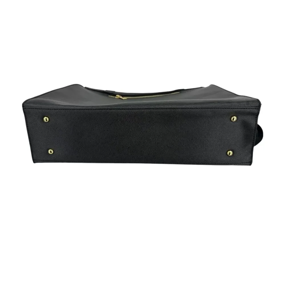 Easegave Black Briefcase 15.6 inch laptop professional bag shoulder strap